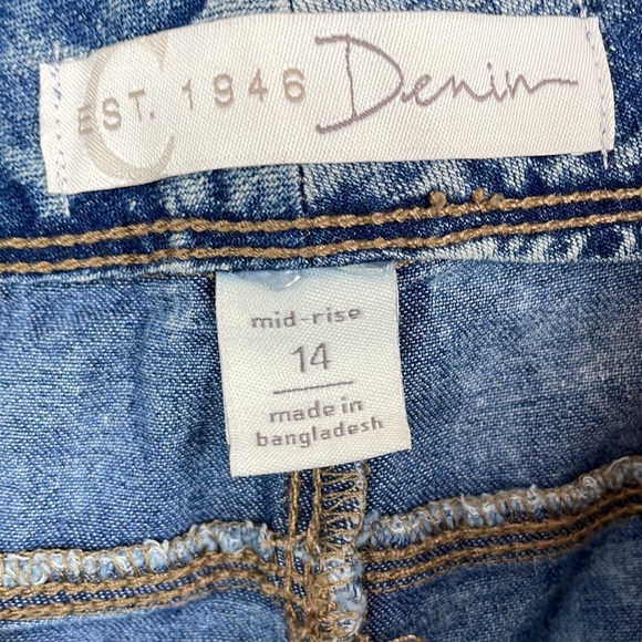 Women’s Est 1946 Denim Jeans, Pearls and Rhinestone Embellishments Size 14 - Picture 8 of 10